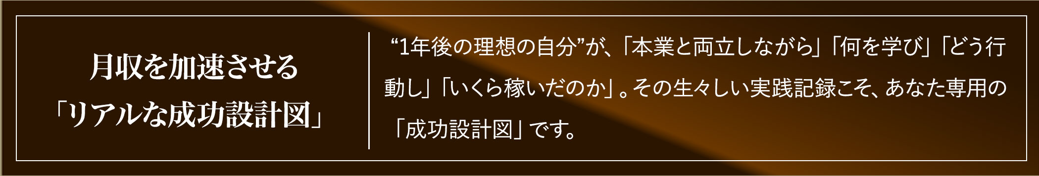 月収を加速させる「リアルな成功設計図」