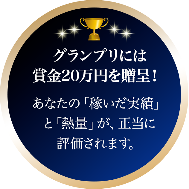 グランプリには賞金20万円を贈呈！